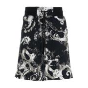 Zwarte Shorts voor Heren Versace Jeans Couture , Multicolor , Heren