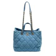 Pre-owned Fabric totes Chanel Vintage , Blue , Dames