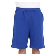 Blauwe Shorts met Spiegellogo Barrow , Blue , Heren