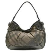 Pre-owned Leather handbags Burberry Vintage , Gray , Dames