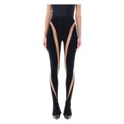 Broek met uitsnijding Mugler , Black , Dames