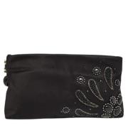 Pre-owned Satin clutches Bvlgari Vintage , Black , Dames