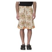 Bloemenprint Shorts Barrow , White , Unisex