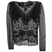 Pre-owned Lace tops Chloé Pre-owned , Black , Dames