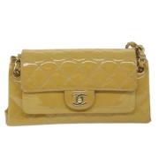 Pre-owned Leather chanel-bags Chanel Vintage , Yellow , Dames