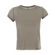 Luxe Cupro Cropped T-Shirt Rick Owens , Brown , Dames