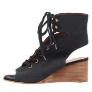 Pre-owned Canvas boots Chloé Pre-owned , Black , Dames