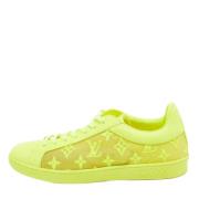 Pre-owned Leather sneakers Louis Vuitton Vintage , Yellow , Dames