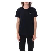 T-Shirt met Klein Logo Balmain , Black , Heren