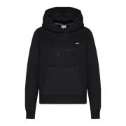 Katoenen Hoodie - Eco Vriendelijk Tommy Jeans , Black , Dames