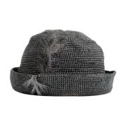 Grijze Toquilla Strohoed Horisaki , Gray , Unisex