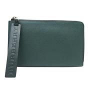 Pre-owned Leather clutches Burberry Vintage , Green , Dames