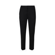 Zwarte stretch viscose broek Pinko , Black , Dames