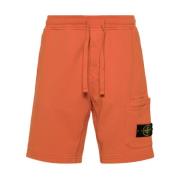 Oranje Shorts met Zakken en Elastische Taille Stone Island , Orange , ...