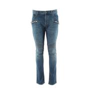 Slim Fit Blauwe Jeans voor Heren Balmain , Blue , Heren