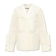 Overhemd met brede manchetten Jil Sander , Beige , Dames