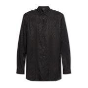 Zijden shirt met print Etro , Black , Heren