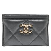 Pre-owned Leather wallets Chanel Vintage , Gray , Dames
