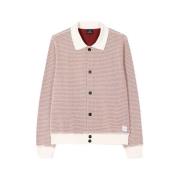 Witte Jacquard Cardigan PS By Paul Smith , White , Heren