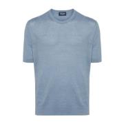 Azzurro T-Shirt Drumohr , Blue , Heren