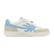 Multicolor Leren Universiteitssneakers Palm Angels , White , Heren