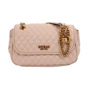 Nude Cross Body Tas met Meerdere Vakken Guess , Beige , Dames