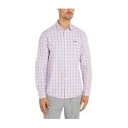 Moderne Oxford Check Overhemd Tommy Hilfiger , Pink , Heren