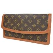 Pre-owned Canvas clutches Louis Vuitton Vintage , Brown , Dames