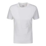 Geborduurd Logo Aansluitend T-shirt Vetements , White , Dames