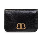 Leren kaarthouder Balenciaga , Black , Dames