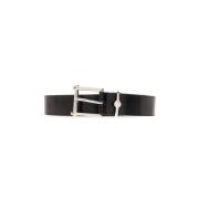 Leren Riem Versace , Black , Heren