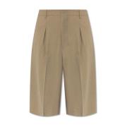 Shorts met hoge taille Ami Paris , Beige , Dames