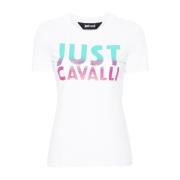 Grafische T-shirts en Polos Just Cavalli , White , Dames