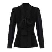 Zijden shirt met kant Dolce & Gabbana , Black , Dames