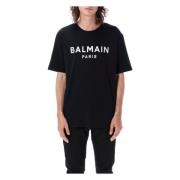 Klassiek Logo T-Shirt Balmain , Black , Heren