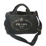 Pre-owned Denim totes Prada Vintage , Black , Dames