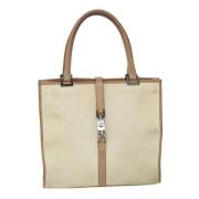 Pre-owned Canvas handbags Gucci Vintage , Beige , Dames