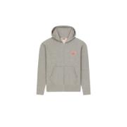 Grijze Hoodie met Rits en Logo Kenzo , Gray , Heren