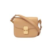 Leather crossbody-bags A.p.c. , Beige , Dames