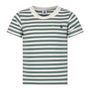 Groen Gestreept T-Shirt Petit Bateau , Green , Unisex