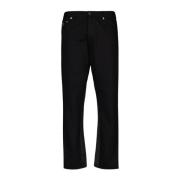 Zwarte Straight Cut Jeans Prada , Black , Heren