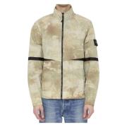 Beige Camouflage Jas met Stone Island Patch Stone Island , Beige , Her...