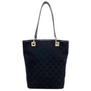 Pre-owned Canvas totes Gucci Vintage , Black , Dames