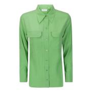 Slim Signature Shirt Equipment , Green , Dames