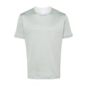Italiaans Katoenen T-Shirt Eleventy , Green , Heren