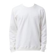 Witte Sweater met Logo Borduursel Dondup , White , Heren