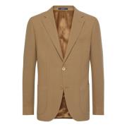 Jas Van Zuivere Wol Crepe Boggi Milano , Beige , Heren