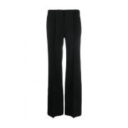 Zijden Straight Leg Broek Jil Sander , Black , Dames