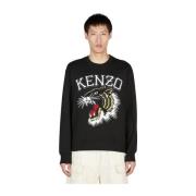 Grafische Tiger Sweatshirt Kenzo , Black , Heren