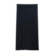 Zwarte Geribbelde Gebreide Rok Filippa K , Black , Dames